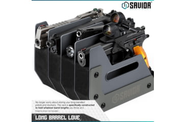Image of Savior Equipment Pistol Rack, 4-Slot, Gray, RK-HAND-XFOUR-GS