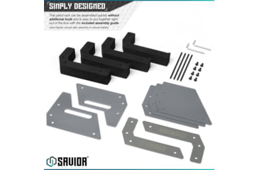 Image of Savior Equipment Pistol Rack, 4-Slot, Gray, RK-HAND-XFOUR-GS