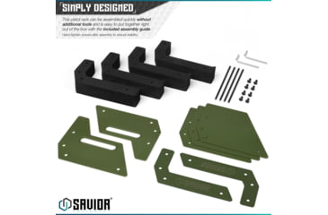Image of Savior Equipment Pistol Rack, 4-Slot, OD Green, RK-HAND-XFOUR-OG