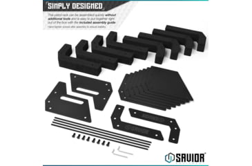 Image of Savior Equipment Pistol Rack, 8-Slot, Black, RK-HAND-X8-BK