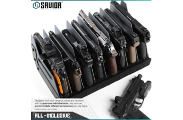 Image of Savior Equipment Pistol Rack, 8-Slot, Gray, RK-HAND-X8-GS