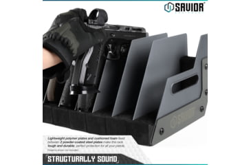 Image of Savior Equipment Pistol Rack, 8-Slot, Gray, RK-HAND-X8-GS