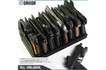 Image of Savior Equipment Pistol Rack, 8-Slot, OD Green, RK-HAND-X8-OG
