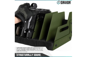 Image of Savior Equipment Pistol Rack, 8-Slot, OD Green, RK-HAND-X8-OG