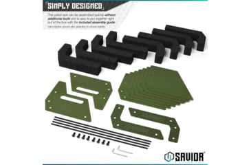 Image of Savior Equipment Pistol Rack, 8-Slot, OD Green, RK-HAND-X8-OG