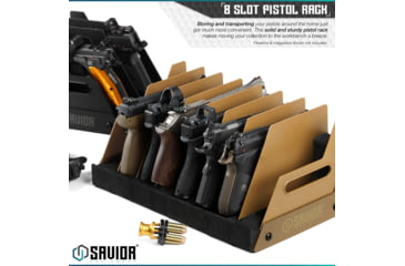 Image of Savior Equipment Pistol Rack, 8-Slot, RAL 8000 Tan, RK-HAND-X8-TN