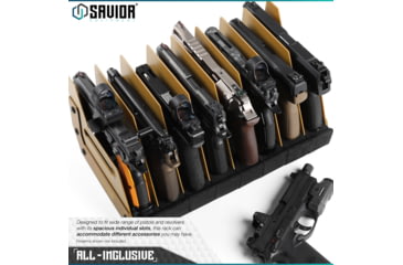 Image of Savior Equipment Pistol Rack, 8-Slot, RAL 8000 Tan, RK-HAND-X8-TN