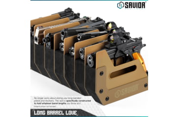 Image of Savior Equipment Pistol Rack, 8-Slot, RAL 8000 Tan, RK-HAND-X8-TN