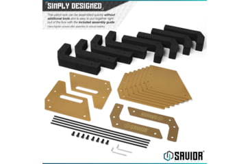Image of Savior Equipment Pistol Rack, 8-Slot, RAL 8000 Tan, RK-HAND-X8-TN