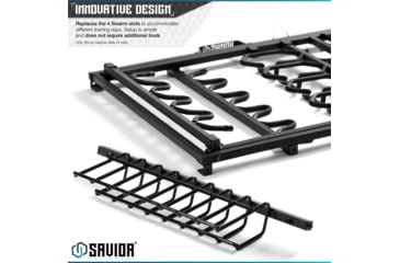 Image of Savior Equipment Pistol Rack Attachment for Shorty Rifle Rack - 8 Slots, Black, Black, 22in x 7in x 3in, RK-SBR9-ACC-8PIS-BK