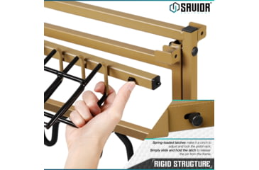 Image of Savior Equipment Pistol Rack Attachment for Shorty Rifle Rack - 8 Slots, Tan, Tan, 22in x 7in x 3in, RK-SBR9-ACC-8PIS-TN