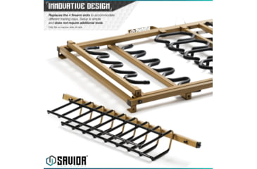 Image of Savior Equipment Pistol Rack Attachment for Shorty Rifle Rack - 8 Slots, Tan, Tan, 22in x 7in x 3in, RK-SBR9-ACC-8PIS-TN