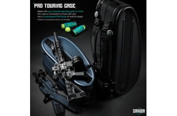 Image of Savior Equipment Pro Touring Single Or Double Rifle Case, Icon Variant, Black, RB-TENNIS-VER2-BK