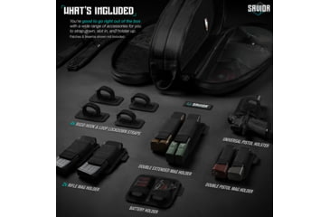 Image of Savior Equipment Pro Touring Single Or Double Rifle Case, Icon Variant, Black, RB-TENNIS-VER2-BK