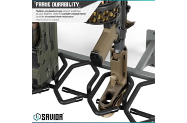 Image of Savior Equipment Rifle Wall Rack, Gray, RK-RIF6-WALL-GS