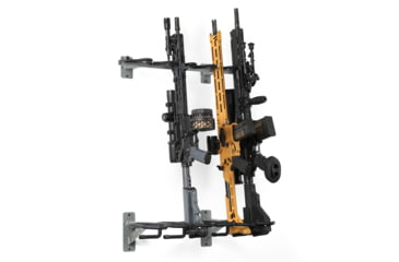 Image of Savior Equipment 6 Slots Rifle Wall Rack, Grey, 25in W x 3.5in H x 8in D, RK-RIF6-WALL-GS