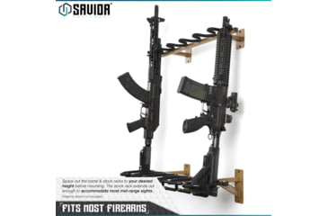 Image of Savior Equipment Rifle Wall Rack, RAL 8000 Tan, RK-RIF6-WALL-TN