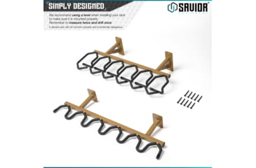 Image of Savior Equipment Rifle Wall Rack, RAL 8000 Tan, RK-RIF6-WALL-TN