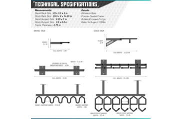 Image of Savior Equipment Rifle Wall Rack, RAL 8000 Tan, RK-RIF6-WALL-TN