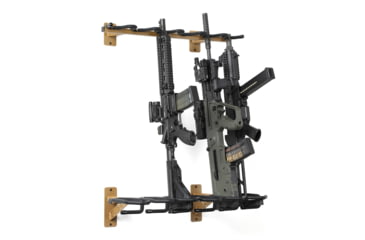 Image of Savior Equipment 6 Slots Rifle Wall Rack, RAL 8000 Tan, 25in W x 3.5in H x 8in D, RK-RIF6-WALL-TN