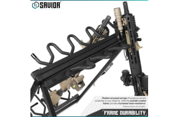 Image of Savior Equipment Shorty Rifle Rack, Black, RK-SBR9-ST-BK