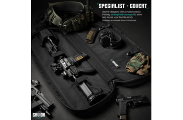 Image of Savior Equipment Specialist Covert Single Rifle Case, 30in, Black, RB-SGSPORT30-WS-BK