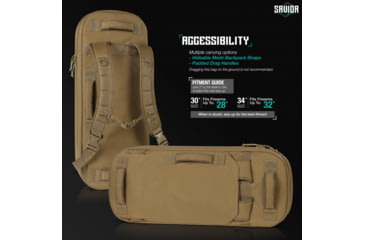 Image of Savior Equipment Specialist Covert Single Rifle Case, 34in, Dark FDE, RB-SGSPORT34-WS-TN