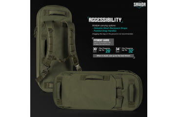 Image of Savior Equipment Specialist Covert Single Rifle Case, 34in, OD Green, RB-SGSPORT34-WS-OG