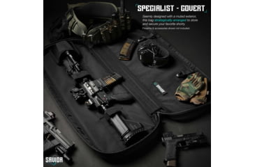 Image of Savior Equipment Specialist Covert Single Rifle Case, Black, RB-SGSPORT38-WS-BK