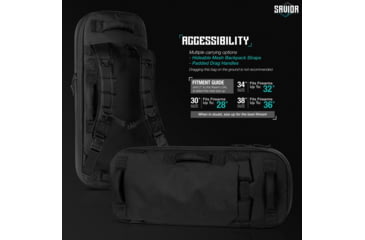 Image of Savior Equipment Specialist Covert Single Rifle Case, Black, RB-SGSPORT38-WS-BK