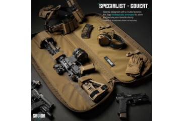 Image of Savior Equipment Specialist Covert Single Rifle Case, Dark FDE, RB-SGSPORT38-WS-TN