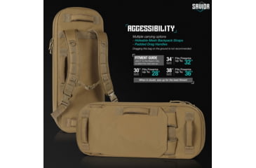 Image of Savior Equipment Specialist Covert Single Rifle Case, Dark FDE, RB-SGSPORT38-WS-TN
