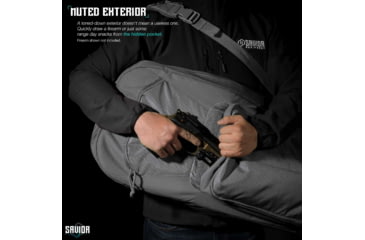 Image of Savior Equipment Specialist Covert Single Rifle Case, Grey, 29.5in H x 12.5in L x 3in W, RB-SGSPORT30-WS-GS