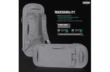 Image of Savior Equipment Specialist Covert Single Rifle Case, Grey, 33in H x 12.5in L x 3in W, RB-SGSPORT34-WS-GS