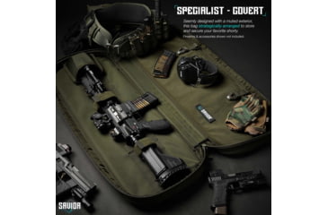 Image of Savior Equipment Specialist Covert Single Rifle Case, OD Green, RB-SGSPORT38-WS-OG
