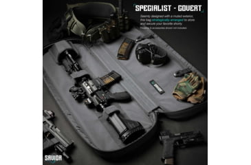 Image of Savior Equipment Specialist Covert Single Rifle Case, SW Gray, RB-SGSPORT38-WS-GS