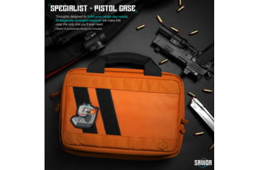Image of Savior Equipment Specialist Double Pistol Bag, Hi-Viz Orange, HC-DGSPORT-WS-AN
