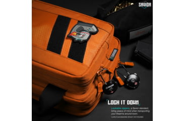 Image of Savior Equipment Specialist Double Pistol Bag, Hi-Viz Orange, HC-DGSPORT-WS-AN