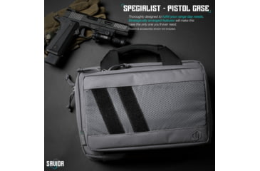 Image of Savior Equipment Specialist Double Pistol Case, Gray, HC-DGSPORT-WS-GS