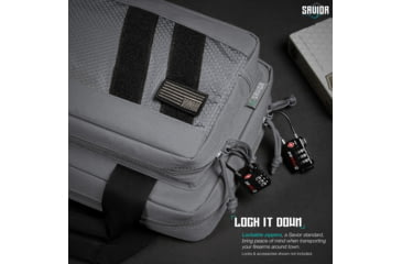 Image of Savior Equipment Specialist Double Pistol Case, Gray, HC-DGSPORT-WS-GS