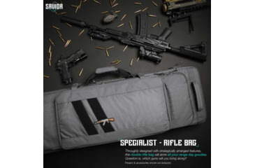 Image of Savior Equipment Specialist Double Rifle Case, Grey, 35in L x 13in H, RB-3613DG-WS-GS