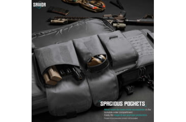 Image of Savior Equipment Specialist Double Rifle Case, Grey, 35in L x 13in H, RB-3613DG-WS-GS
