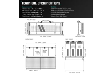 Image of Savior Equipment Specialist Double Rifle Case, Grey, 35in L x 13in H, RB-3613DG-WS-GS