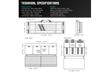 Image of Savior Equipment Specialist Double Rifle Case, Grey, 41in L x 13in H, RB-4213DG-WS-GS