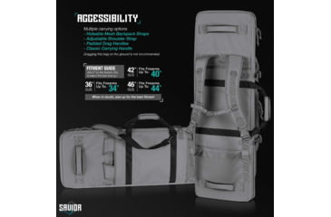 Image of Savior Equipment Specialist Double Rifle Case, Grey, 45in L x 13in H, RB-4613DG-WS-GS