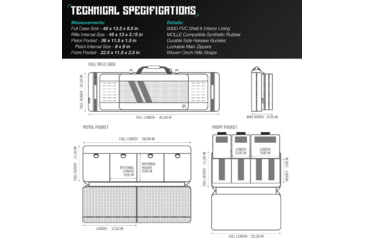 Image of Savior Equipment Specialist Double Rifle Case, Grey, 45in L x 13in H, RB-4613DG-WS-GS