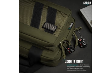 Image of Savior Equipment Specialist Double Pistol Case, OD Green, HC-DGSPORT-WS-OG