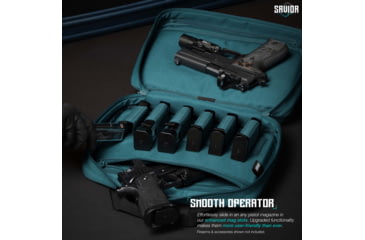 Image of Savior Equipment Specialist Double Pistol Case, Savior Teal, 12.5x8.5x2.5in, HC-DGSPORT-WS-TE