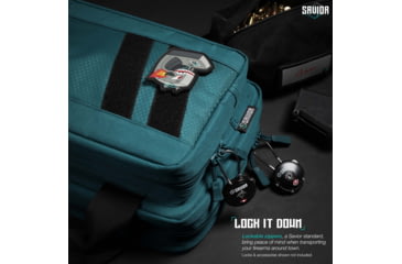 Image of Savior Equipment Specialist Double Pistol Case, Savior Teal, 12.5x8.5x2.5in, HC-DGSPORT-WS-TE