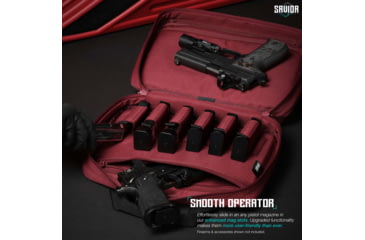 Image of Savior Equipment Specialist Double Pistol Case, Sedona Red, 12.5x8.5x2.5in, HC-DGSPORT-WS-RD